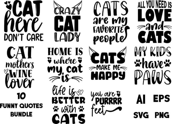 Review: SVG Funny Cat Quote Graphic Bundle for Embroidery