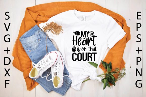 Reviewing My Heart is on That Court Svg for Embroidery